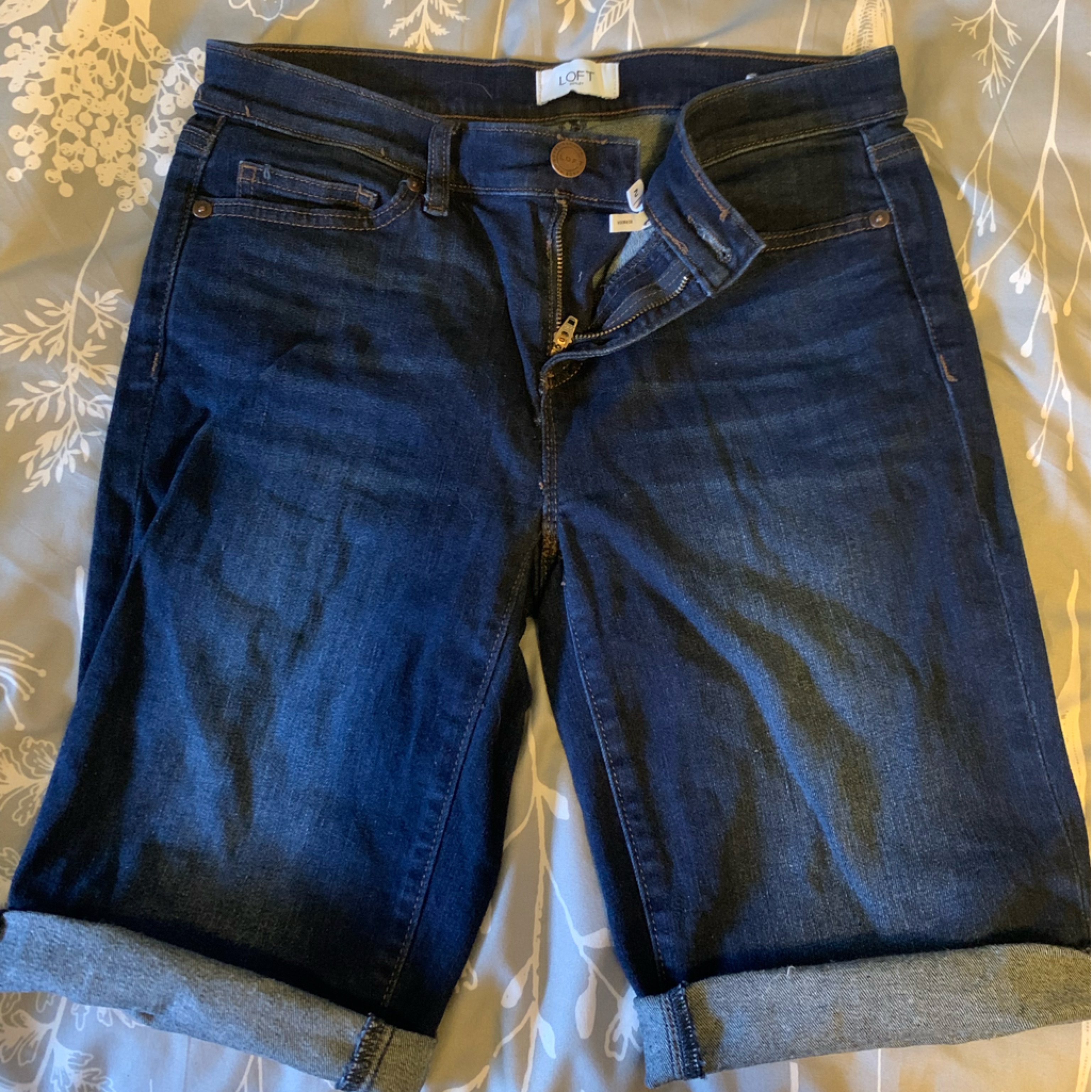 Denim Bermuda Shorts Inseam
